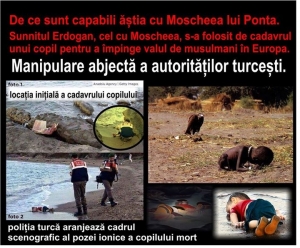 Turcii și odioasa manipulare pro refugiați ISIS - tehnica copiluțului mort...
