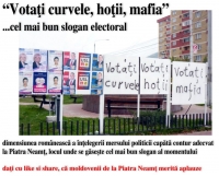 "Votati curvele, hotii, mafia..."