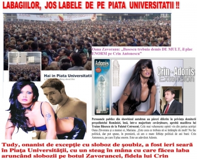 Batjocorirea Pietei Universitatii continua. Liberalii isi trimit labagiii sa umple zona