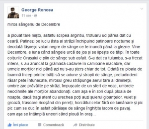 miros s&acirc;ngeriu de Decembre