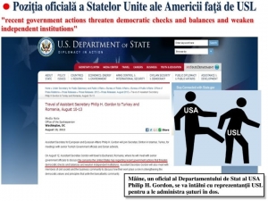 Pozitia oficiala a SUA fata de USL